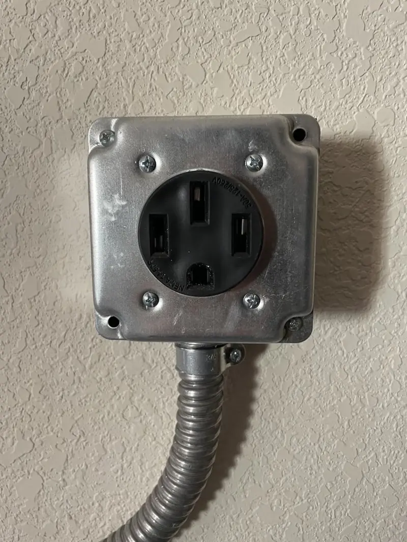 NEMA 14-50 outlet installed for Smart Home Electrical in Foley